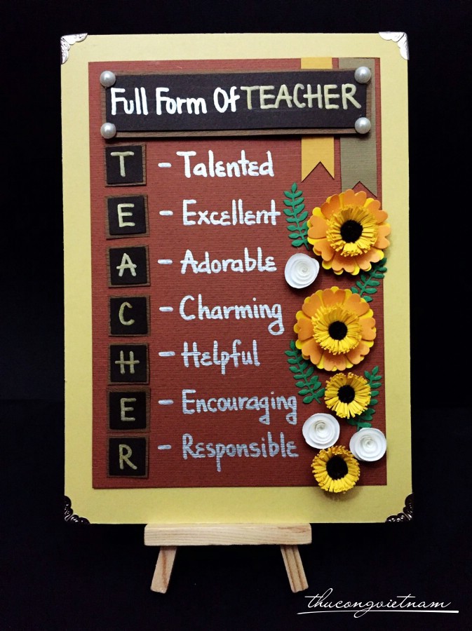 bộ nguyên liệu khung full form of teacher vàng